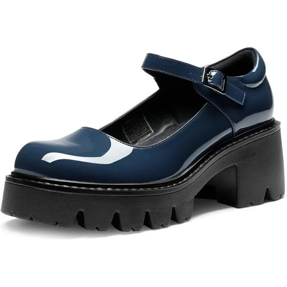 🆕Women's Mary Janes Shoes for Women,  Platform Dress Low Heel Chunky Pumps - Picture 1 of 5